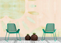 Bring a unique, abstract beauty to your walls with this PEACH GREEN ABSTRACT WURAL. Featuring a mix of green, peach, and various shapes printed on self-adhesive, removable or unpasted wallcovering materials, this mural is perfect for injecting personality into any room!  All Wallcoverings are designed and printed in-house on HP Wide Format Commercial printers with Eco-Friendly latex ink. The Wallcoverings we source are manufactured in the USA.
