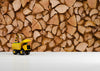 Bring a touch of rustic sophistication to any room in your home with this WOOD LOG WALL MURAL. Featuring a strikingly symmetrical design with cut wood detailing, this elegant color mural also offers a textured finish to complete the look. Plus, you can choose between traditional unpasted or self-adhesive, repositionable wallcovering for residential and commercial uses.