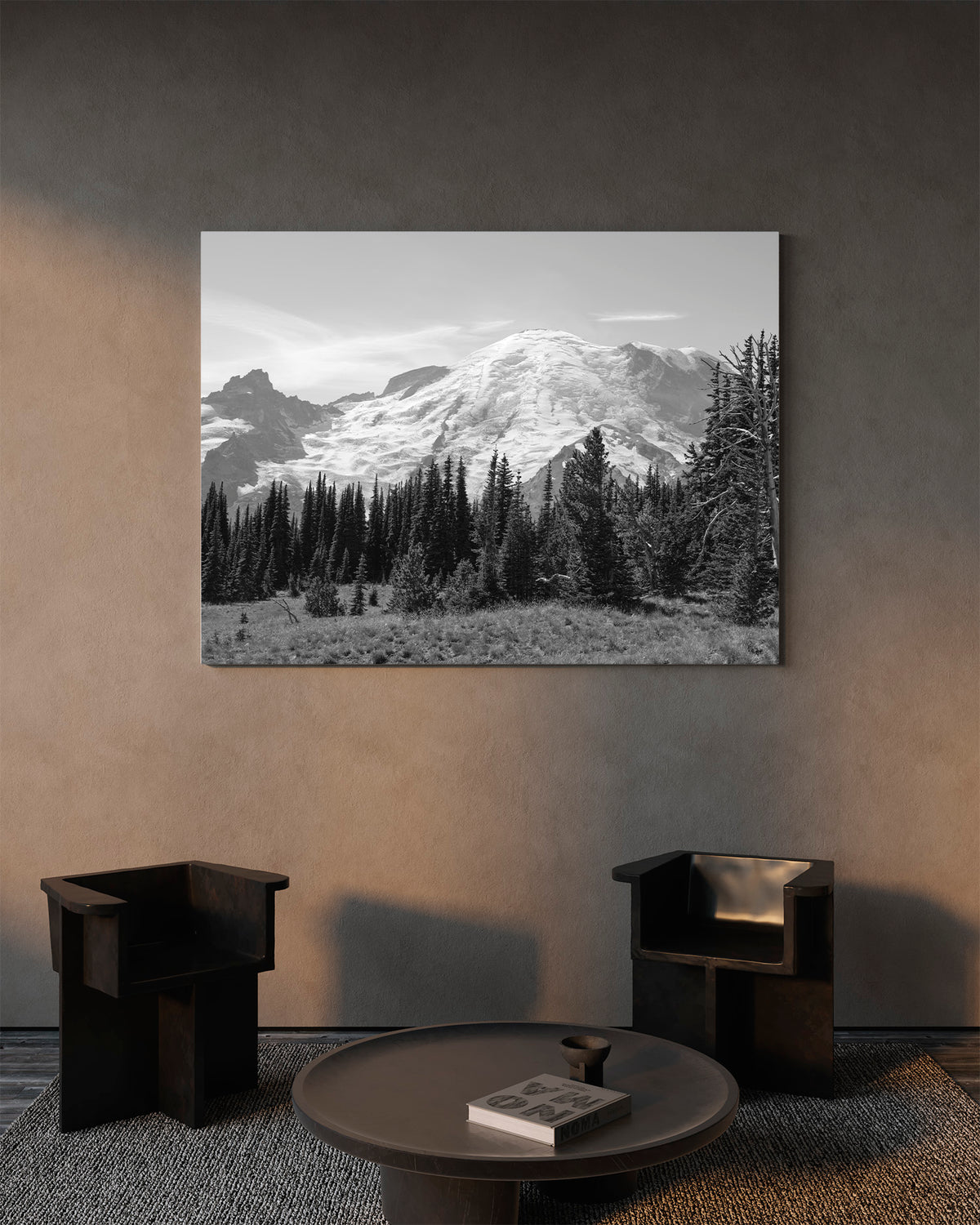The Mt. Rainier experience is impressive. If in Washington State, a must-have visit if possible. Hopefully, this black and white image will bring you closer to that in-person visit. Printed as a 36x24 inch image on polycotton canvas and hand-stretched into canvas wrap. Pine stretcher bars are used for the wrap. Each wrap is made to order and printed on our HP Latex printers.