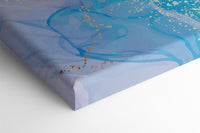 This is a colorful purple and bluish abstract backdrop.    NOTES:  Purple and blue colors   Abstract Pattern Store backdrop rolled or flat  Made to Order Designer: @Makkersmedia Canvas Wrap:  Produced in-house. Printing by HP commercial wide-format printers. MATERIAL:  Aurora Expressions Poly/Cotton Canvas with Satin/Matte Finish  Base Color: White